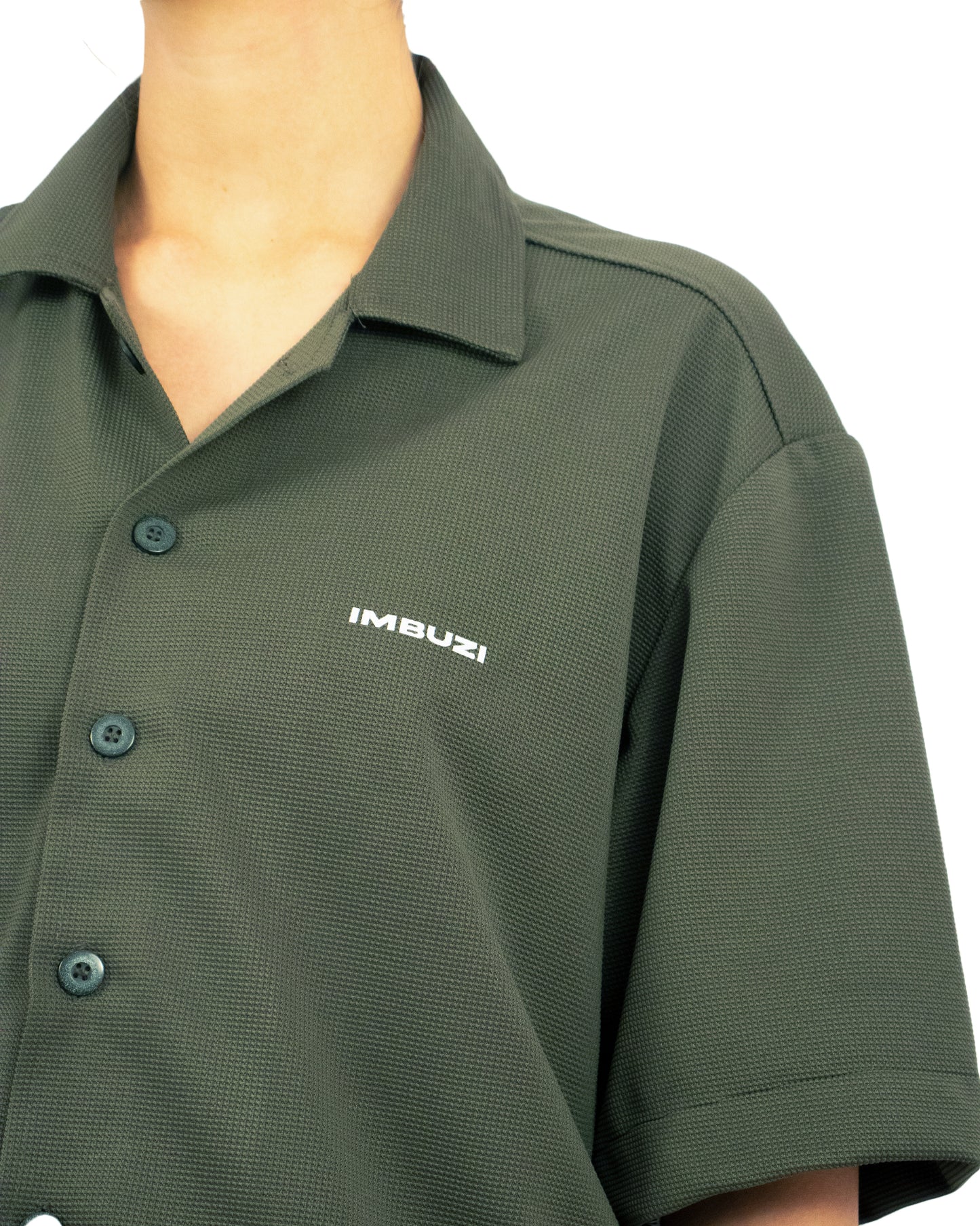 Olive Green Bowling Shirt Oversized