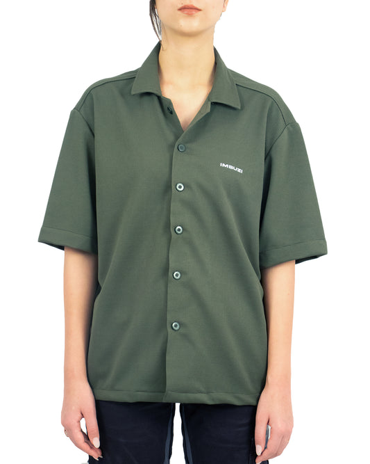 Olive Green Bowling Shirt Oversized