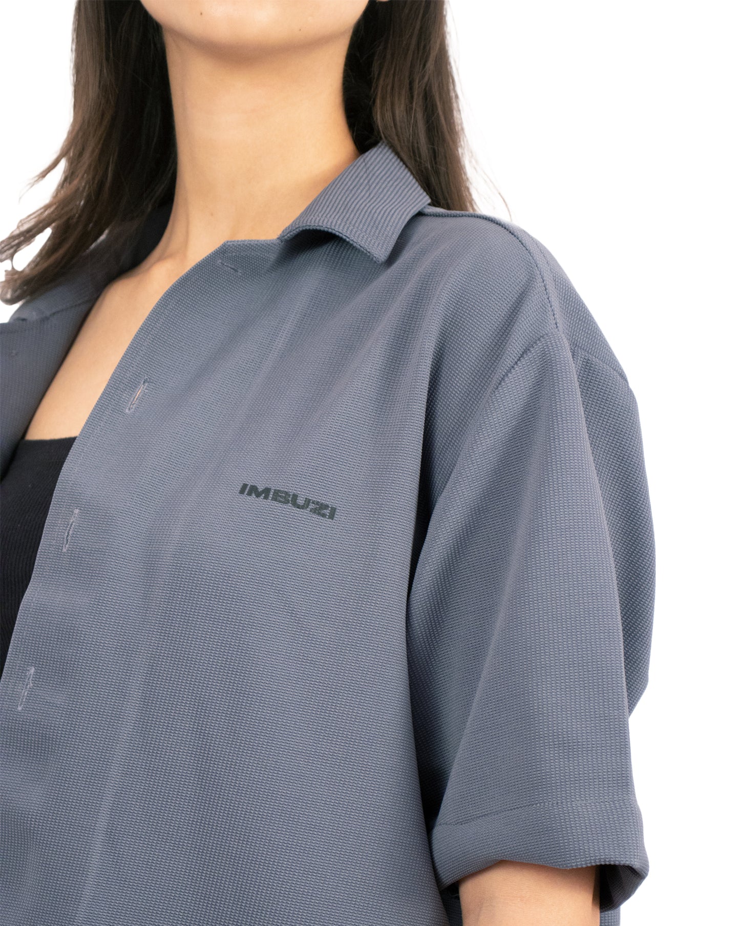 Ash Grey Bowling Shirt Oversized