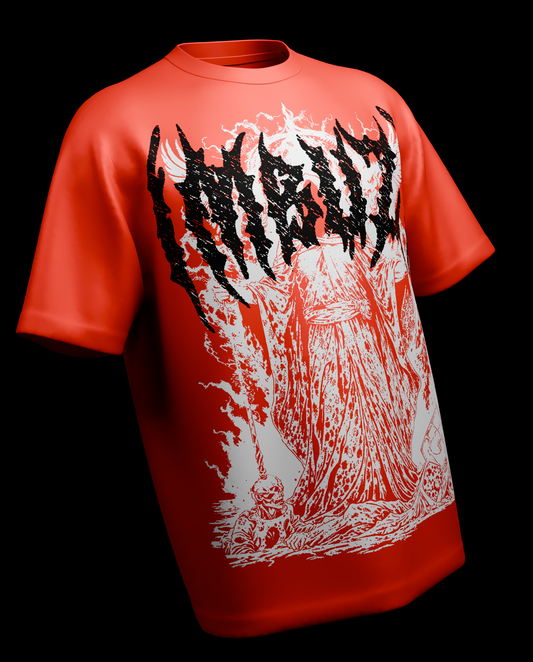 Red Infernal Wrath Oversized Tshirt